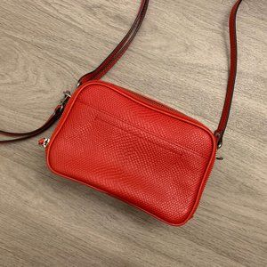 Leather Double Zip Camera Crossbody, Banana Republic